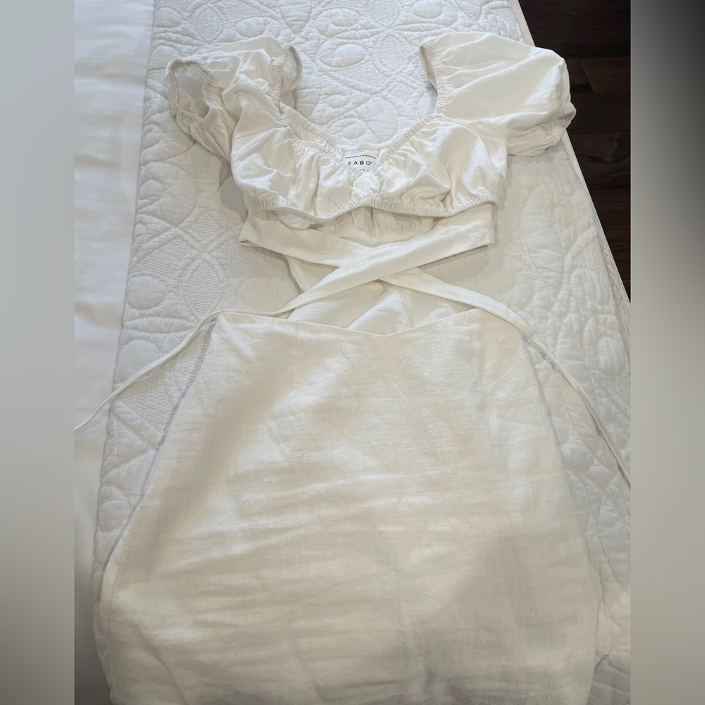 Sabo Skirt White Zimi Cut Out Dress - Picture 9 of 10
